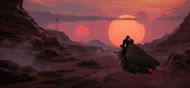 sunset, artwork, science fiction, rock, sunrise, dusk sunset, artwork, science fiction, rock, sunrise, dusk