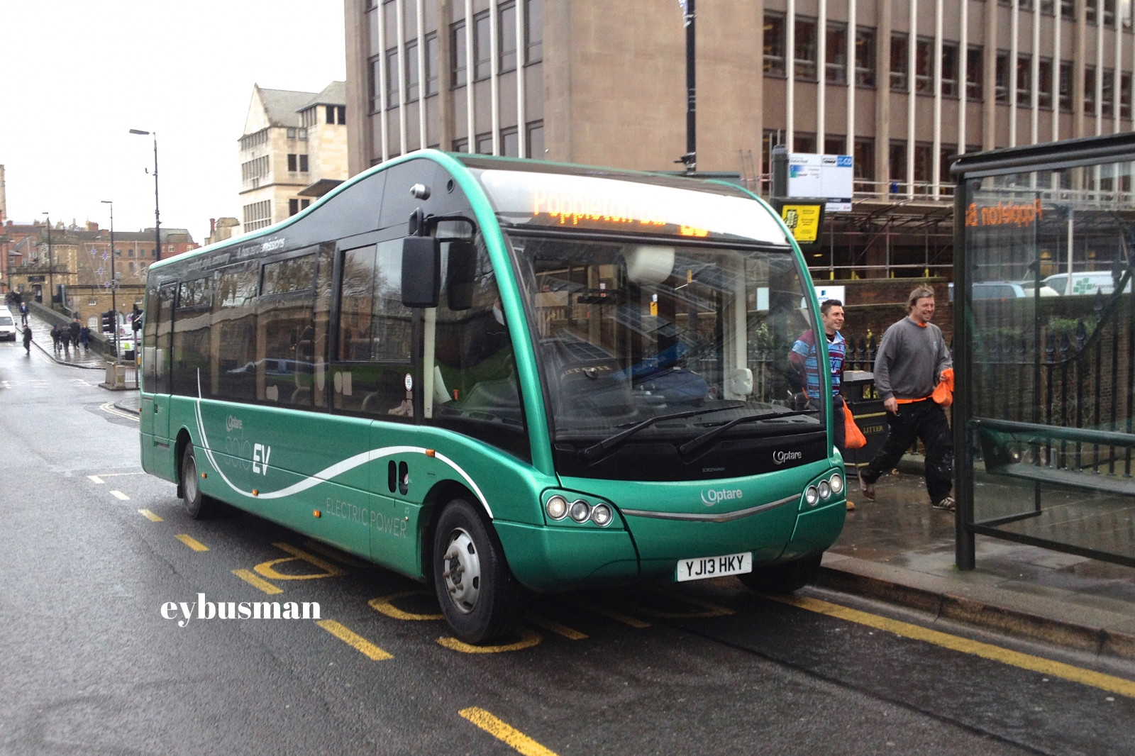 parco, York, città, ovest, autobus, stazione, elettrico, allenatore, cavalcata, Yorkshire, centro, Nord, primo, assolo, salire, sr, dimostratore, Poppleton, Optare, Eev, Eybusman, Yj13hky