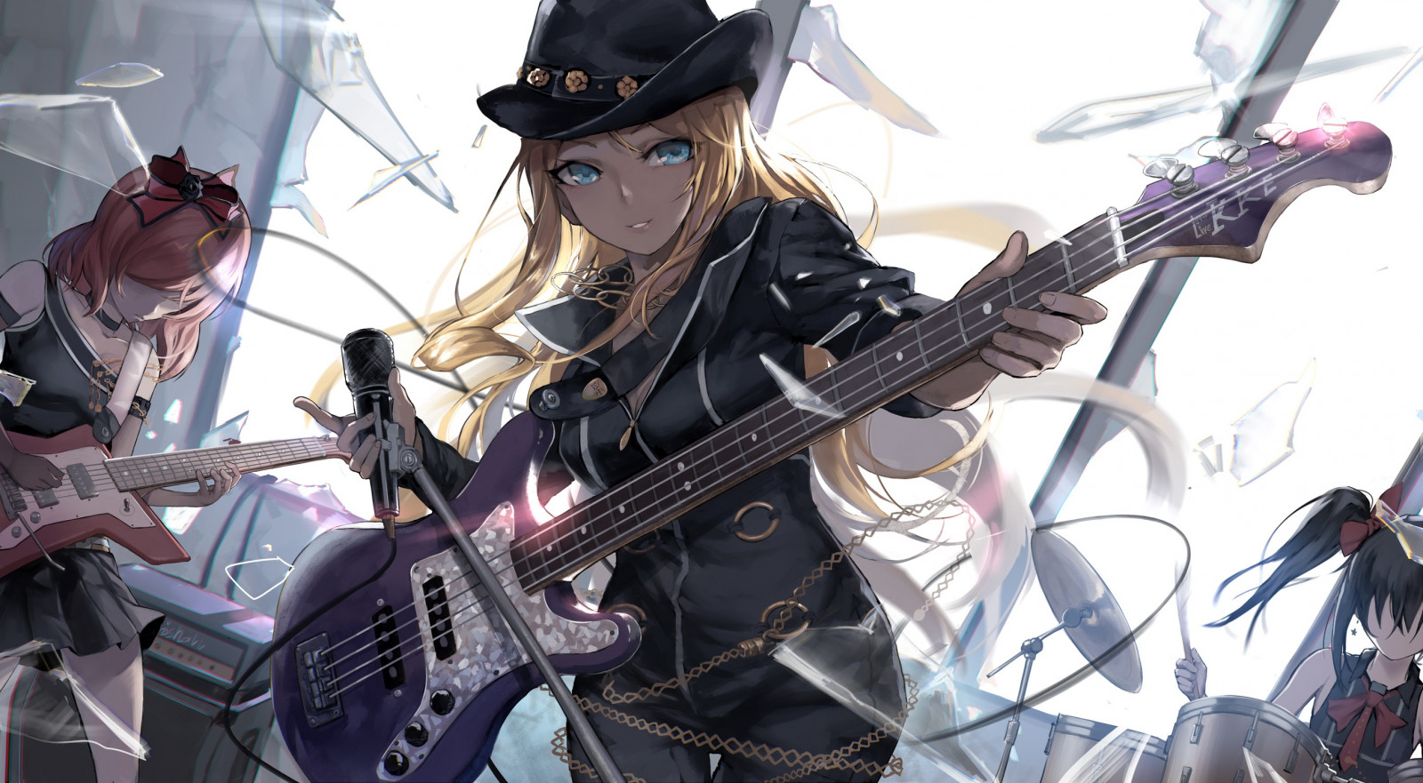 par lung, anime, fete anime, chitară, Iubesc viata, Yazawa Nico, bodysuit, Nishikino Maki, maşină, benzi desenate, Persoană, Ayase Eli, captură de ecran, Mecha, profesie