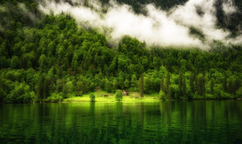 danau, pemandangan, 2000x1190 px, hutan, Jerman, kabut danau, pemandangan, 2000x1190 px, hutan, Jerman, kabut