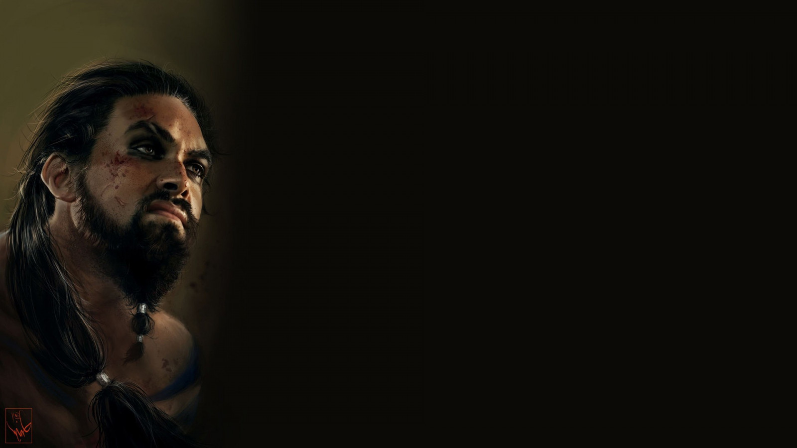 Hra o trůny, Khal Drogo, tma, Snímek obrazovky, 1920x1080 px, počítač tapeta, vousy