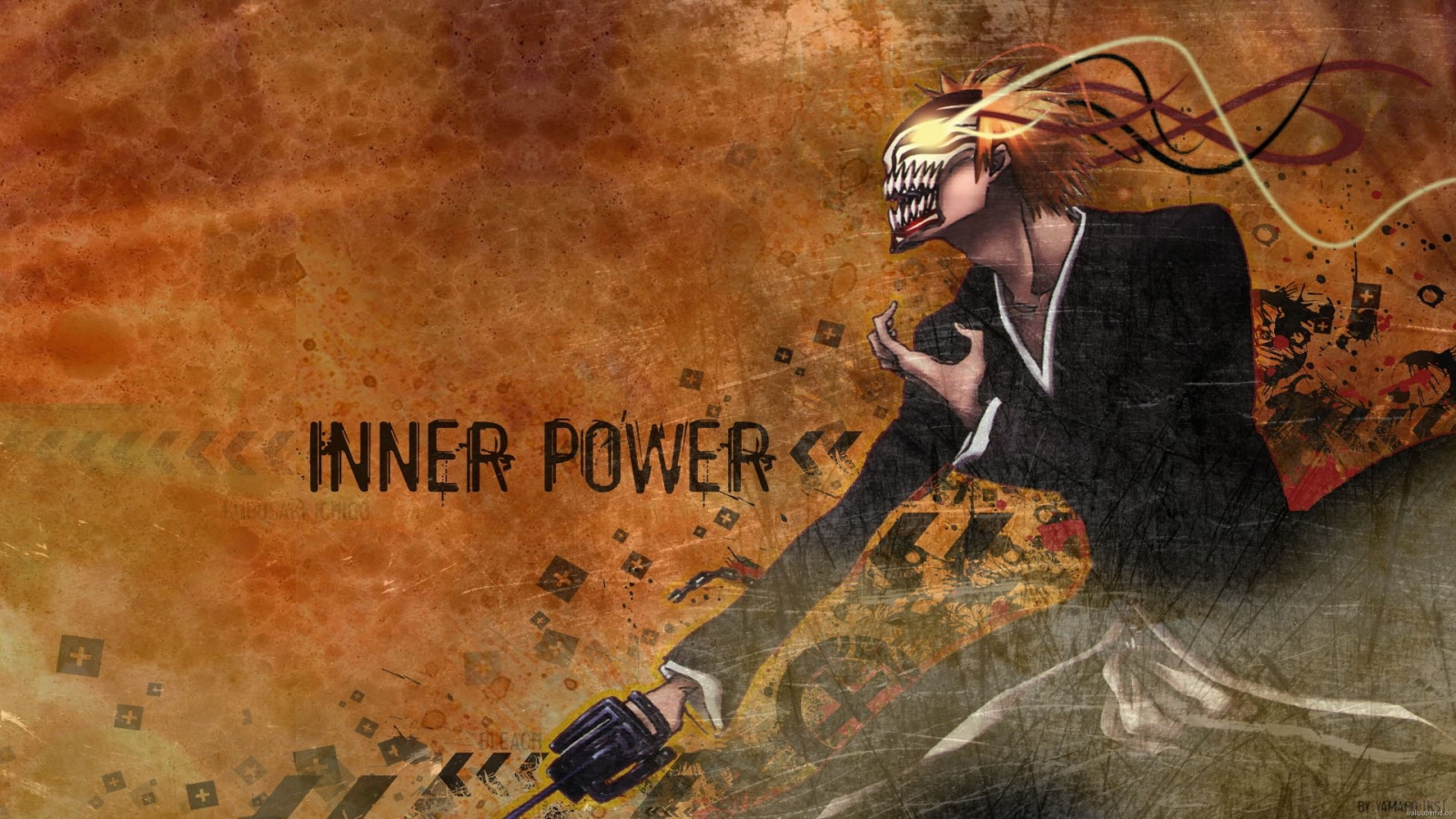 Anime, mascarar, Alvejante, Ichigo Kurosaki, mitologia, Oco, ARTE, Captura de tela, capa do álbum