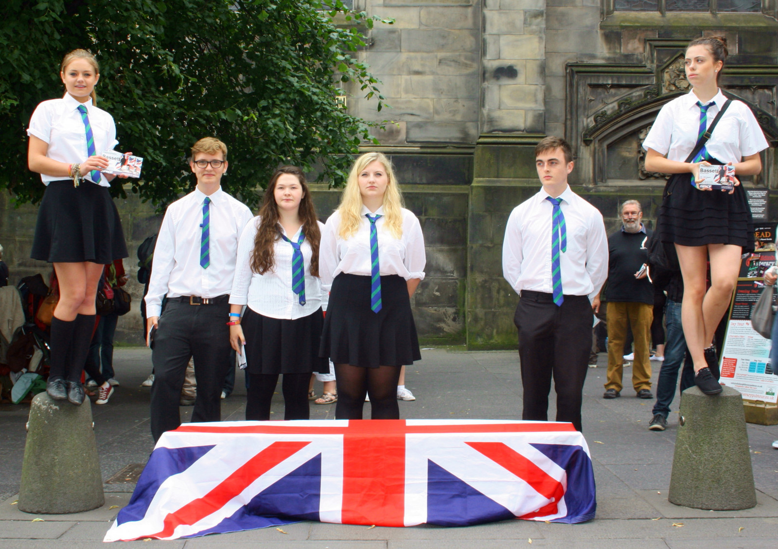 událost, rekreace, tým, jednotný, ulice, dívka, zábava