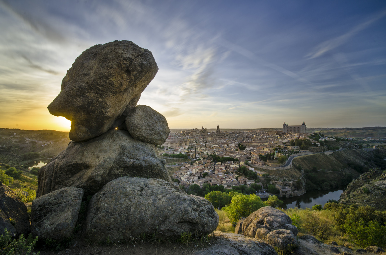 lys, solnedgang, Espana, luz, miguel, del, skyer, atardecer, LA, Spanien, Nikon, lang, udsættelse, katedral, overskyet, pano, catedral, valle, Toledo, dal, panoramica, Rey, alcazar, Anochecer, Pena, Moro, Castilla, Mancha, castanys, D7000