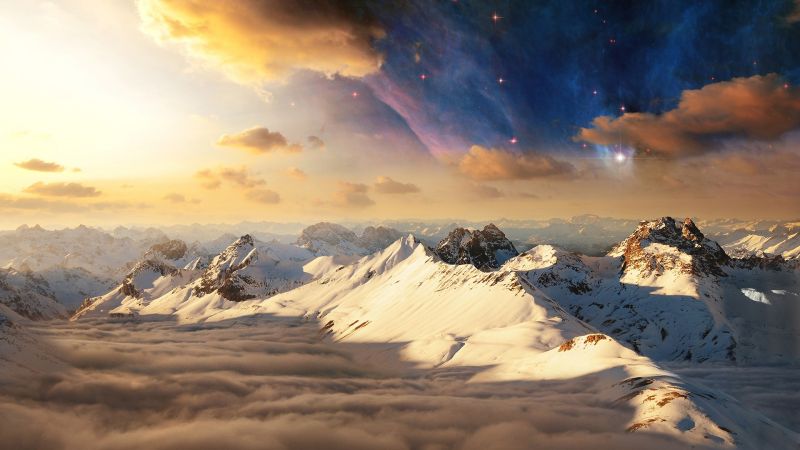阳光, 景观, 山, 日落, 天空, 数字艺术 阳光, 景观, 山, 日落, 天空, 数字艺术