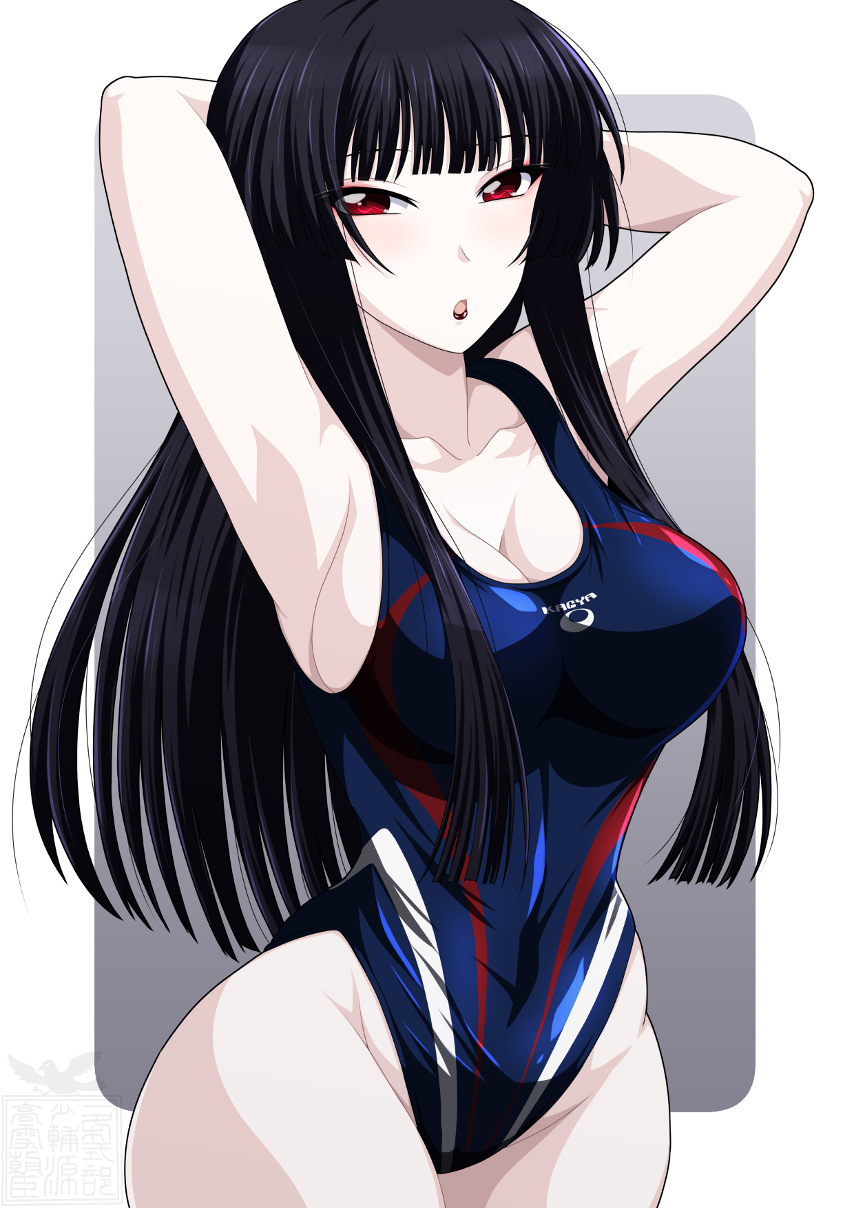Anime, Anime cô gái, Ký tự gốc, Đồ bơi, Solo, Tác phẩm nghệ thuật, nghệ thuật số, fanart