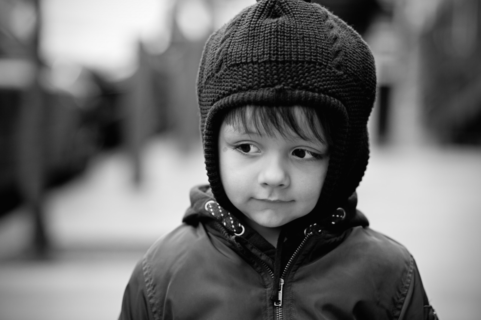 Clapham, Londýn, zima, myslící, oči, bokeh, Rozmazané, Pozadí, světlo, Oskar, Ninos, nino, canon5dmarkii, rodina, tvář, Černý a bílý, 85mm, Kánon, portrét, děti, děti