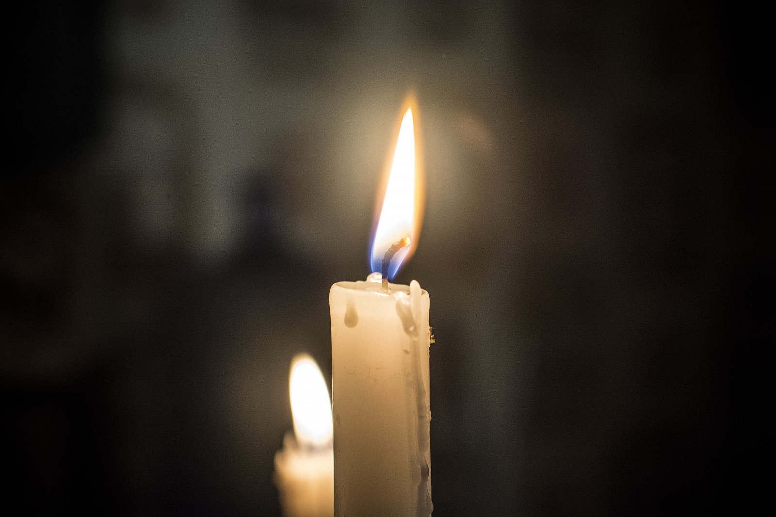 Wallpaper night, fire, wax, candle, lighting, flame, darkness, decor