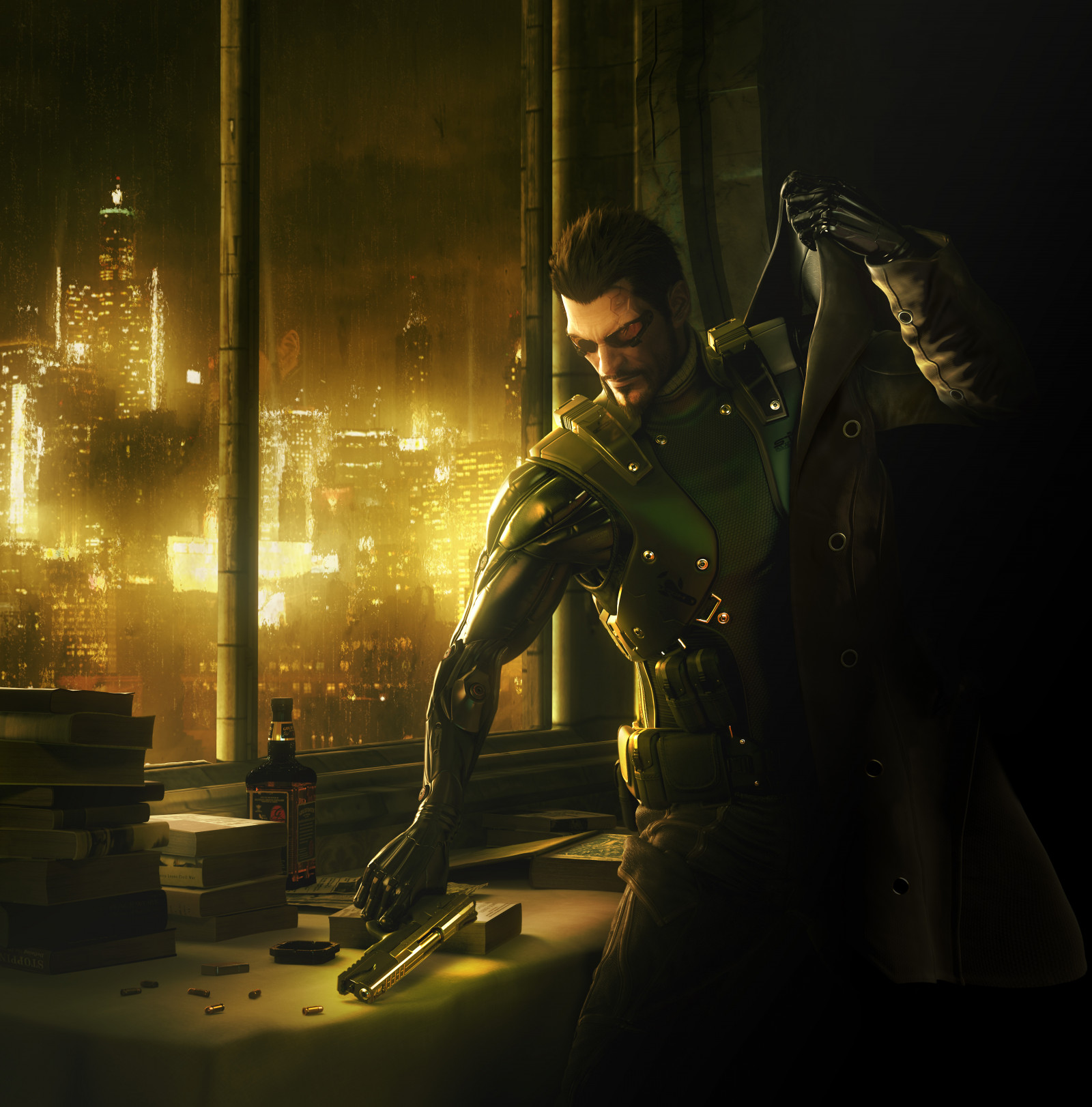 Wallpaper night, Deus Ex, midnight, light, darkness, screenshot