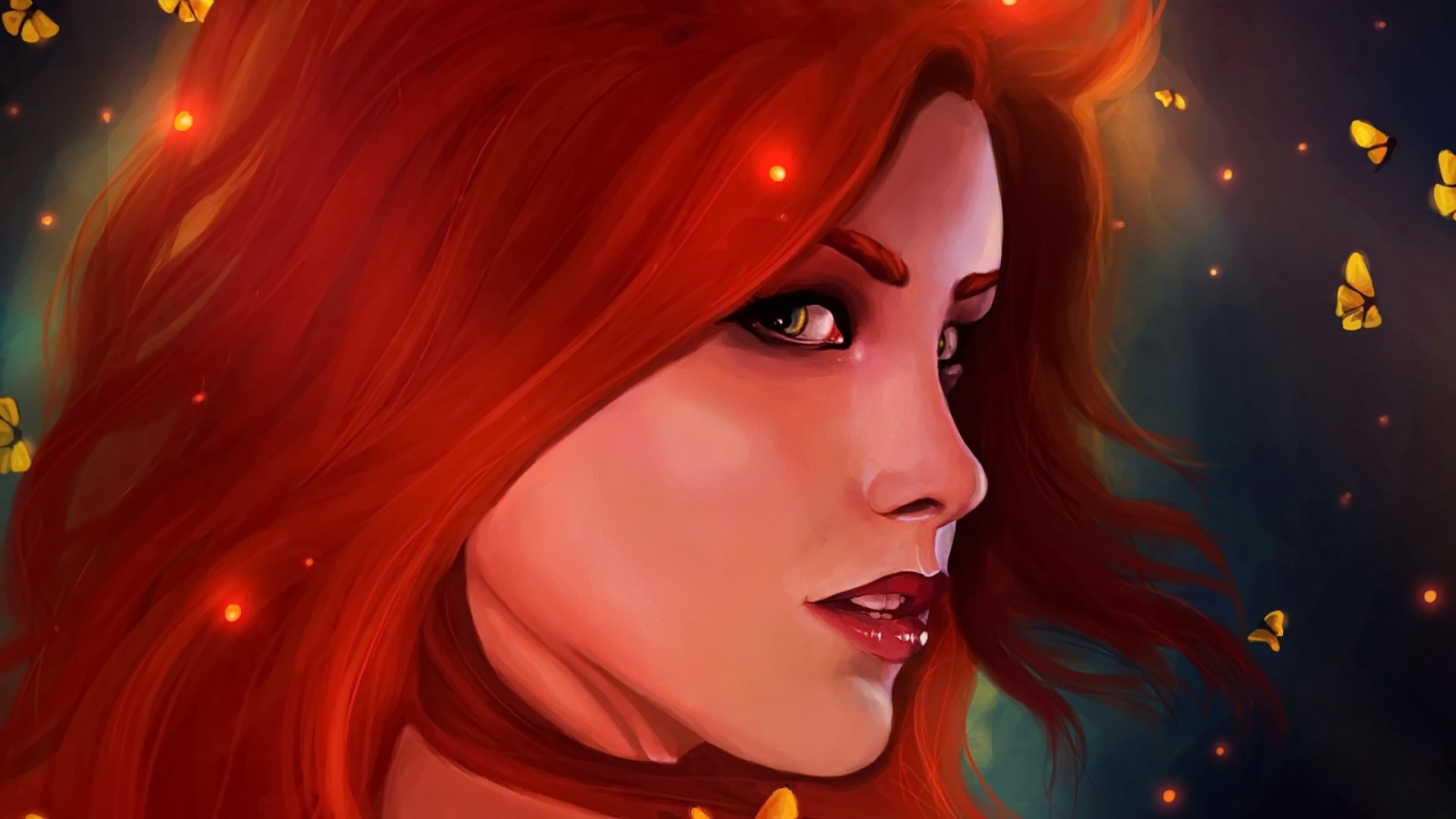 Wallpaper : ilustrasi, gadis anime, Buka mulut, warna, wallpaper