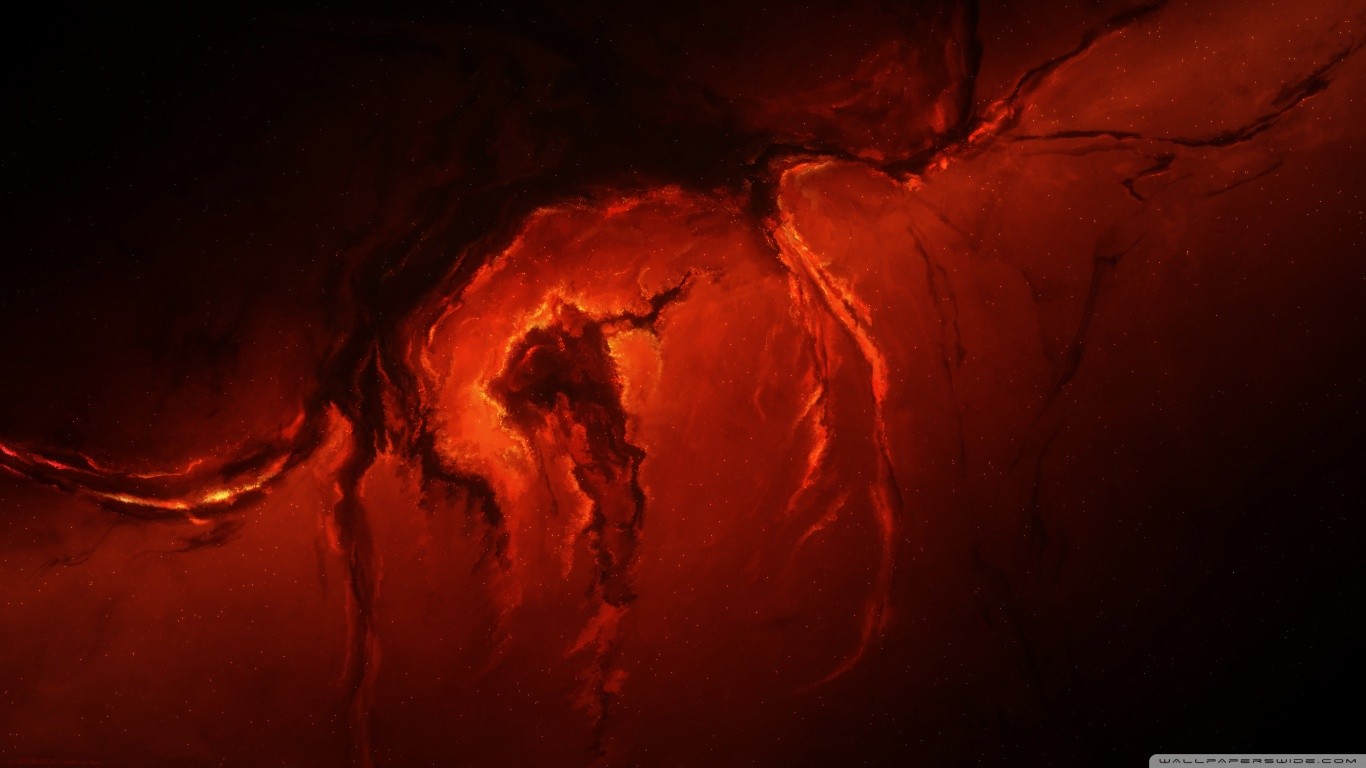 prostor, Červené, space art, láva, Starkiteckt, geologický fenomén