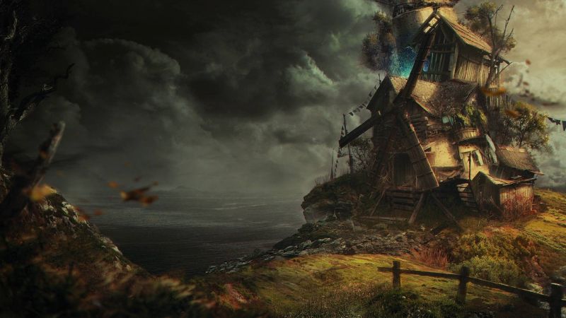 fantasy umění, mytologie, Terén, tma, Snímek obrazovky, loď duchů fantasy umění, mytologie, Terén, tma, Snímek obrazovky, loď duchů