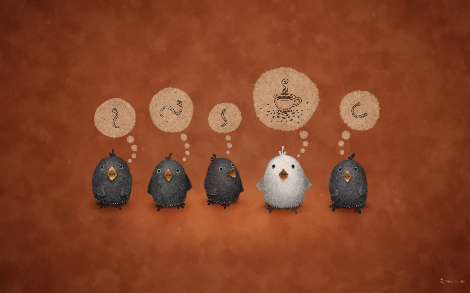 ilustrace, minimalismus, kruh, Vladstudio, UMĚNÍ, barva, oko, tvar, číslo, orgán