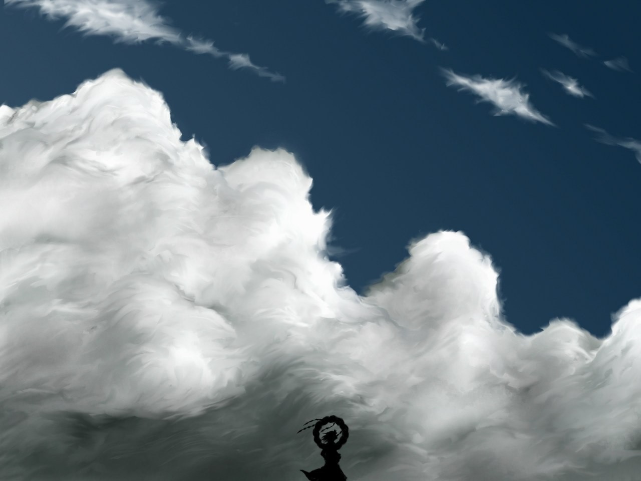 anime, himmel, moln, vind, atmosfär, moln, väder, våg, jordens atmosfär, geologiska fenomen, meteorologiska fenomen, stackmoln