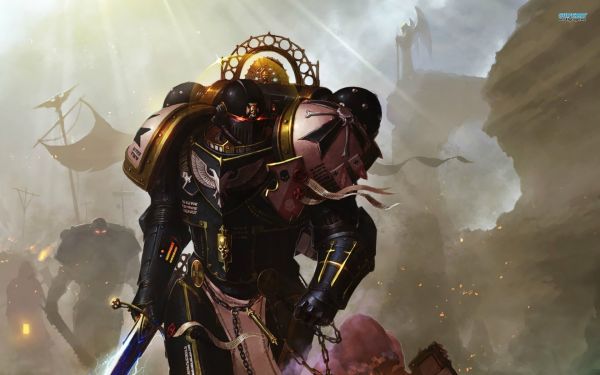 Warhammer 40 000, mythology, anime, sword, machine, Person