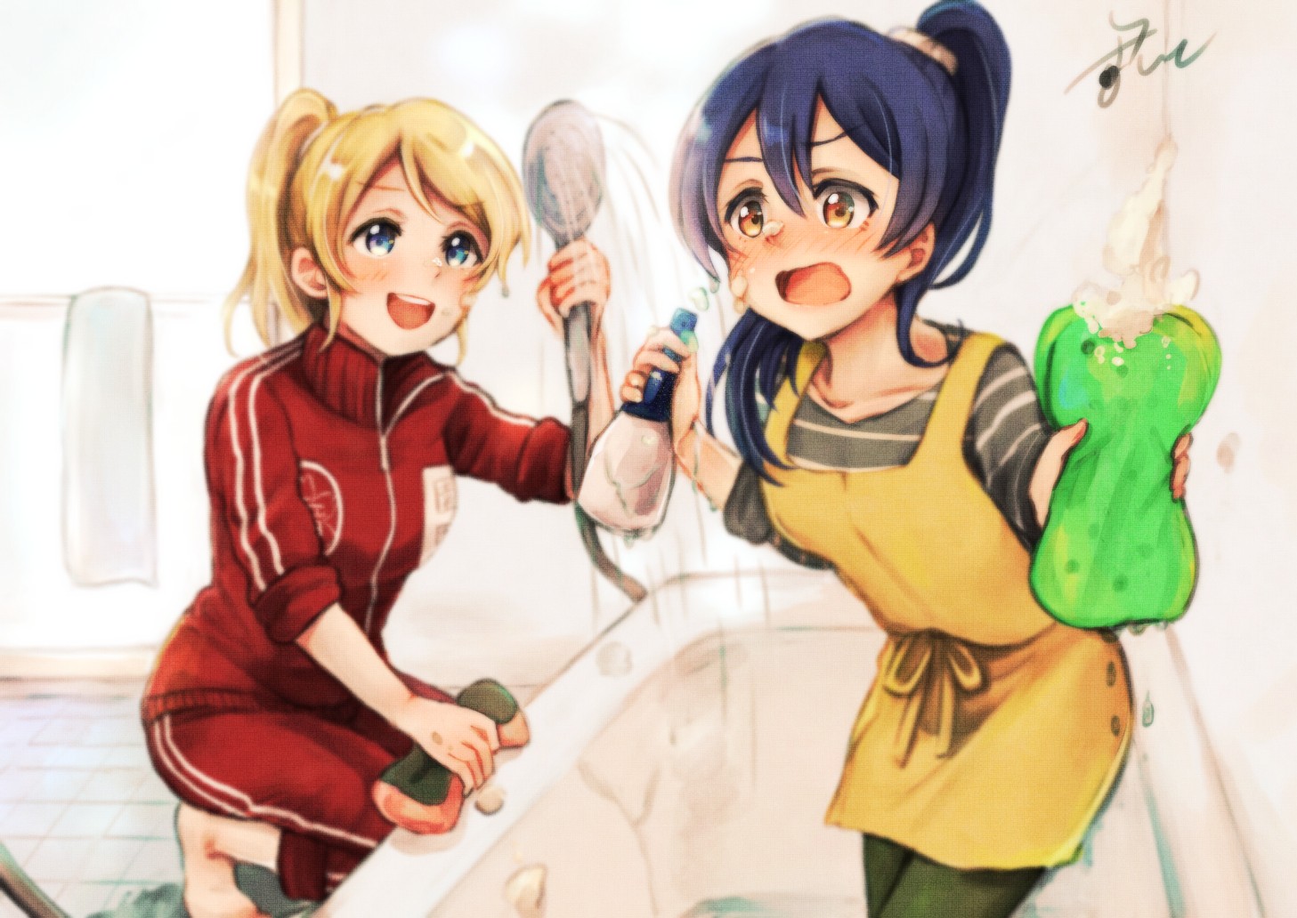 デスクトップ壁紙 : ラブライブ, アニメの女の子, 綾瀬エリ, ソノダ・ウミ 1457x1032 - omiit - 1142183 ...