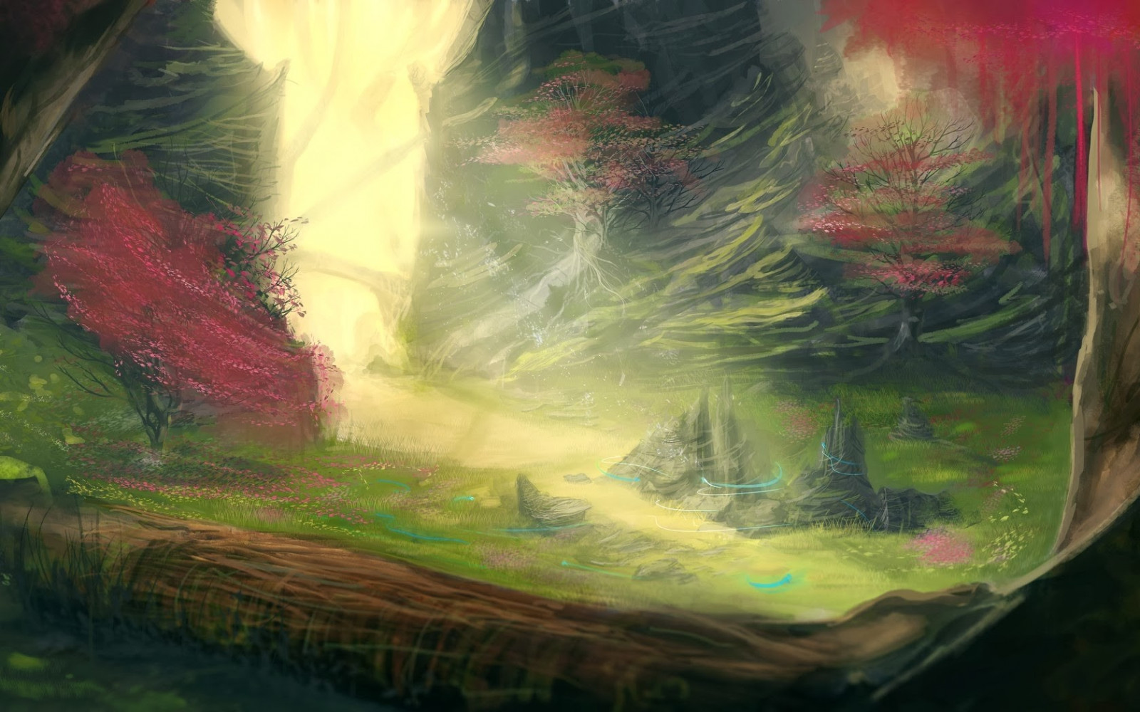 แสงแดด, จิตรกรรม, ศิลปะจินตนาการ, งานศิลปะ, ดอกไม้, ภาพหน้าจอ, ภาพวาดสีอะคิลิก