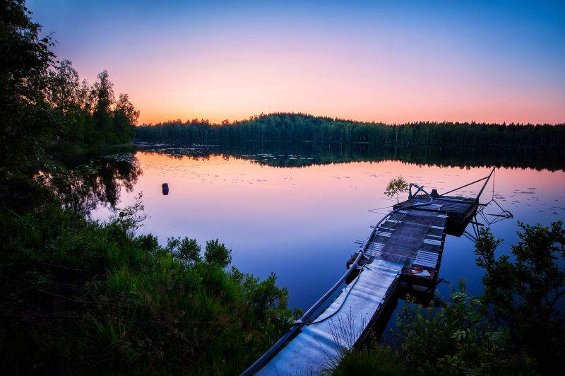 odraz, Příroda, voda, nebe, jezero, divočina