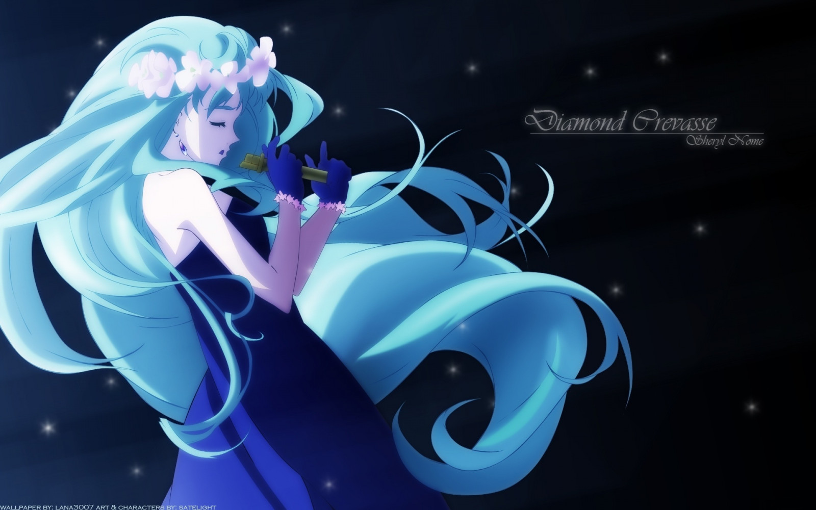 Higurashi No Naku Koro Ni, dívka, modré vlasy, prostor