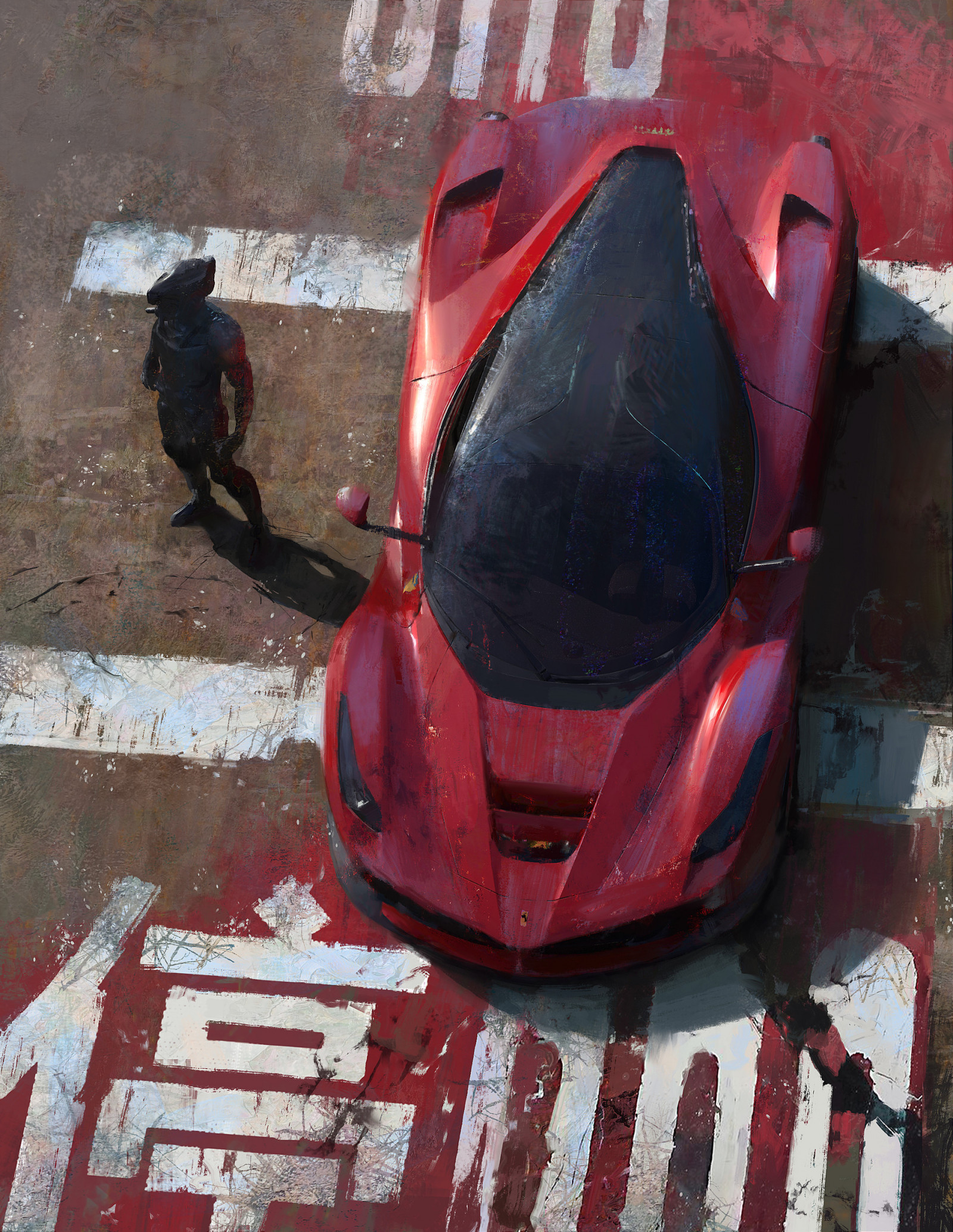 umělecká díla, auto, vozidlo, ArtStation, sci-fi, futuristický, červená auta