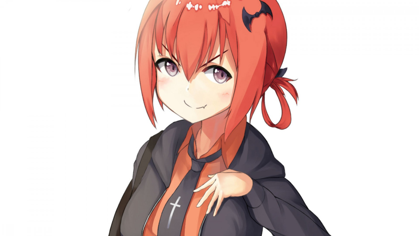 illustration, rødhåret, hvidt hår, anime, Anime piger, brunette, tegneserie, sort hår, hår, mund, mangaka