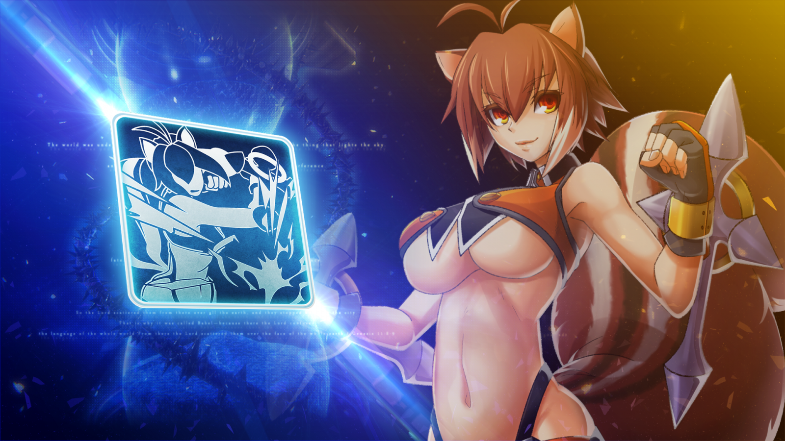 Blazblue, Makoto Nanaya, Tai động vật, Underboob, đuôi