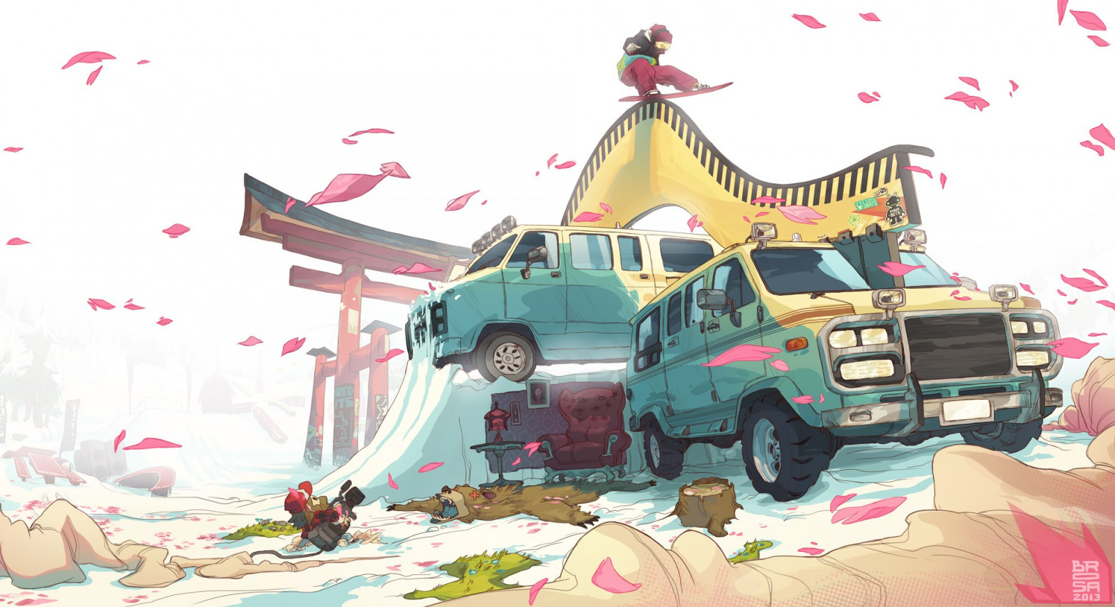 Illustration, Fahrzeug, Karikatur, Spielzeug, spielen, KUNST