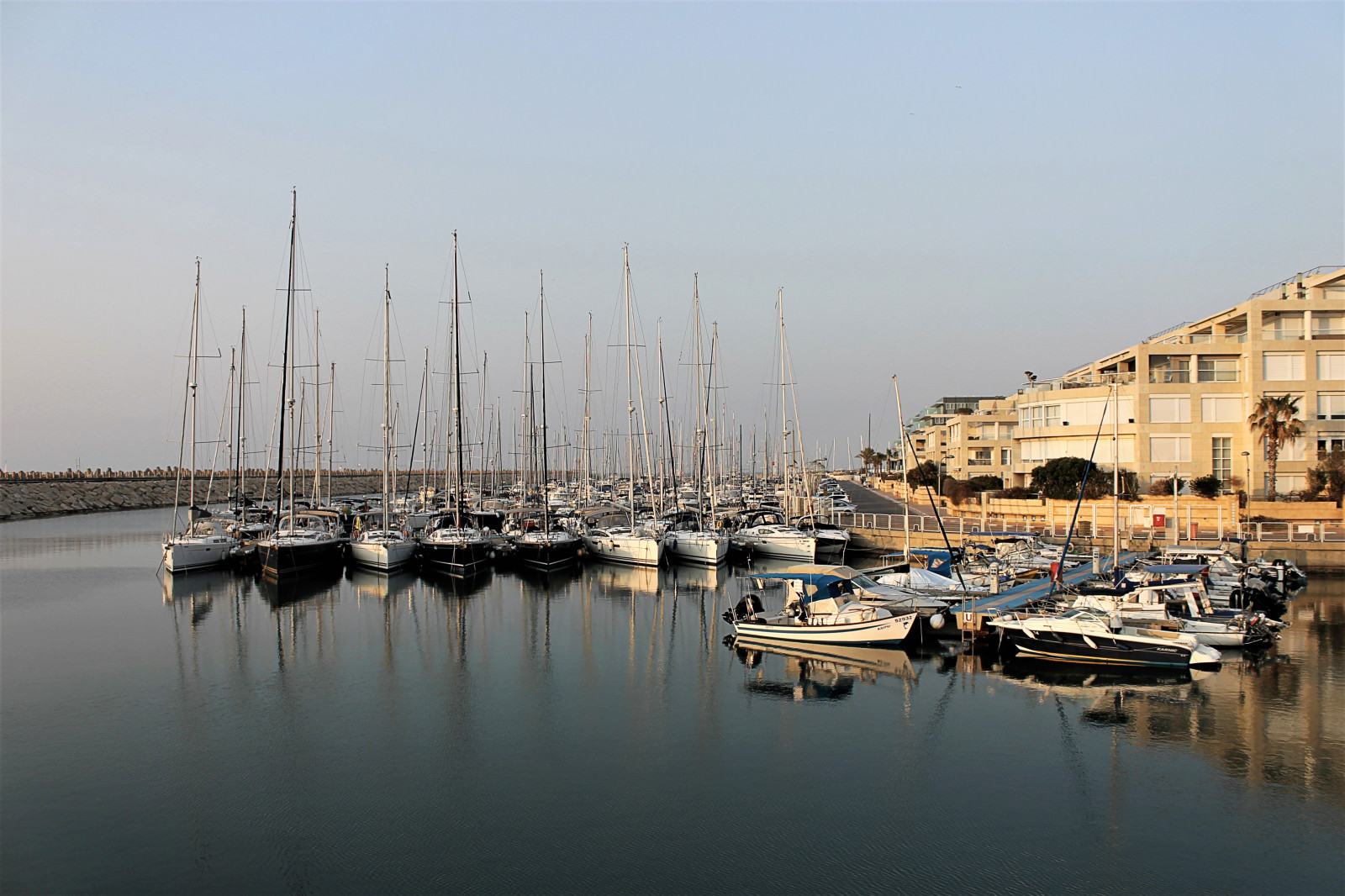 Herzliya, havn, lykkelig, hav, solnedgange, havudsigt, Marina, hoppe, aften, Tåget, Middelhavet