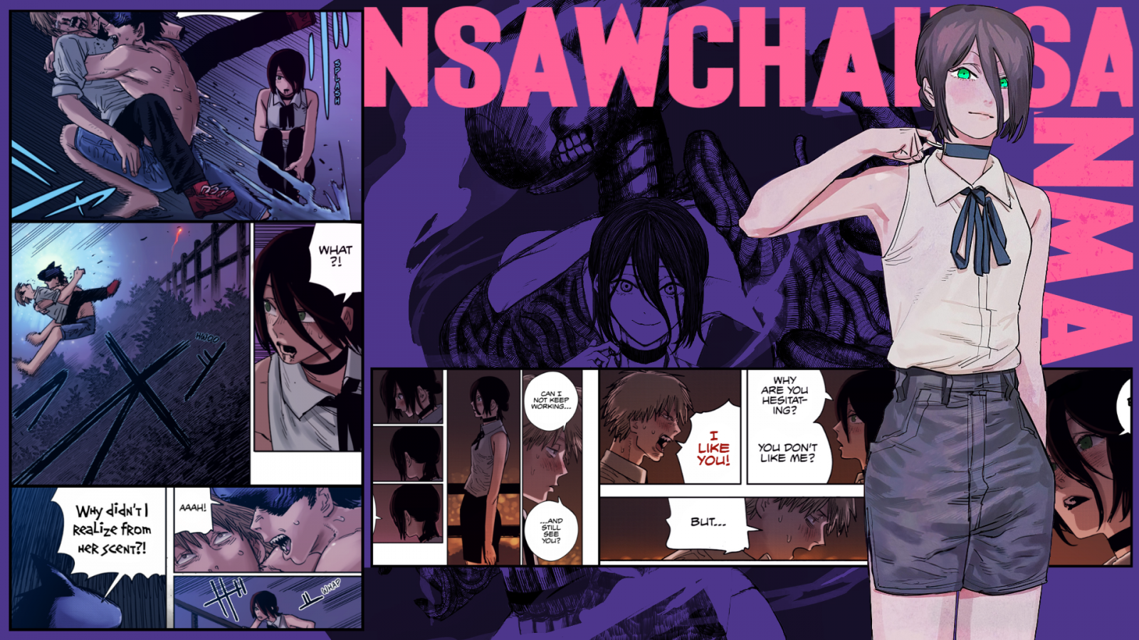 Chainsaw Man, anime dívky