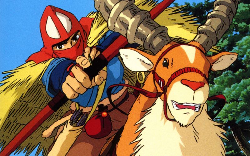 illustration, anime, cartoon, Princess Mononoke, Studio Ghibli, comics illustration, anime, cartoon, Princess Mononoke, Studio Ghibli, comics