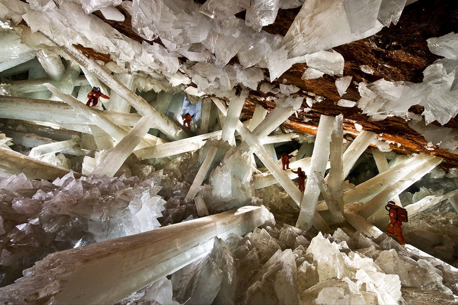 stein, vinter, is, Mexico, hule, dannelse, chihuahua, Cueva de los Cristales, Naica, geologi, Landform, grotting