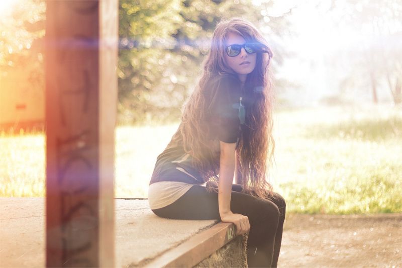 ženy, model, portrét, sluneční brýle, slunečnímu záření, dlouhé vlasy ženy, model, portrét, sluneční brýle, slunečnímu záření, dlouhé vlasy