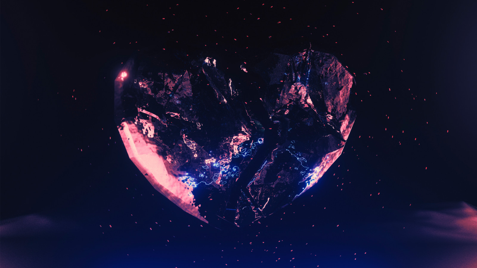 Wallpaper album covers, Heart Design, space 1920x1080 niny