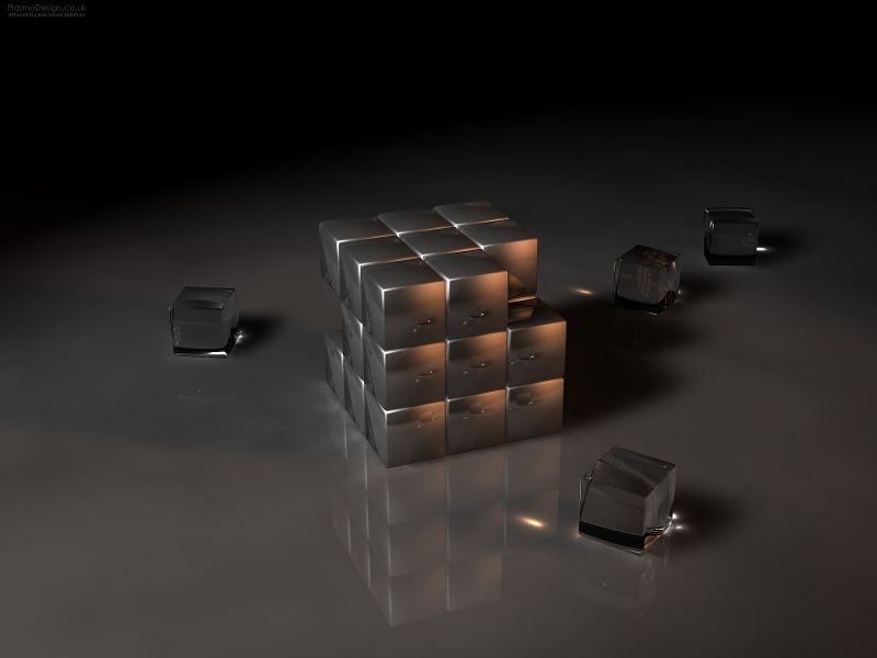 数字艺术,渲染,反射,CGI,立方体,光