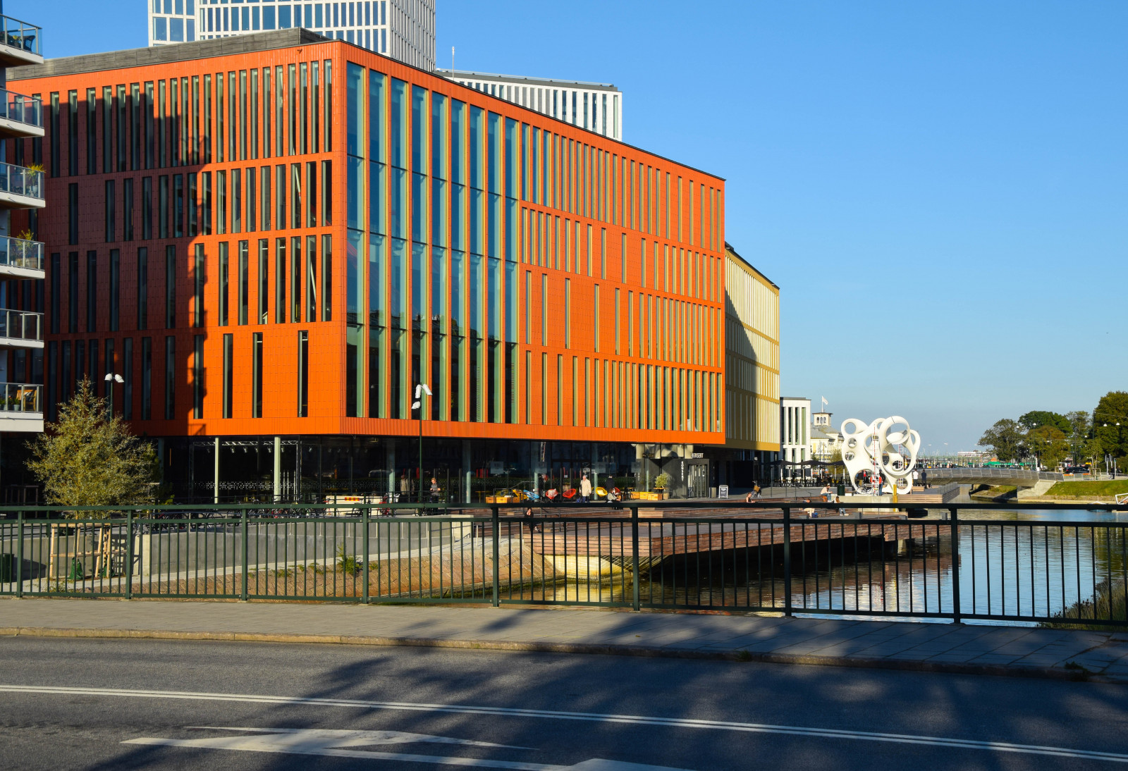 città, architettura, costruzione, Svezia, Europa, centro, autunno, all'aperto, vista della città, Malm dal vivo, Malmo, h st, buidlings, facciata, quartier generale, area urbana, palazzone, container