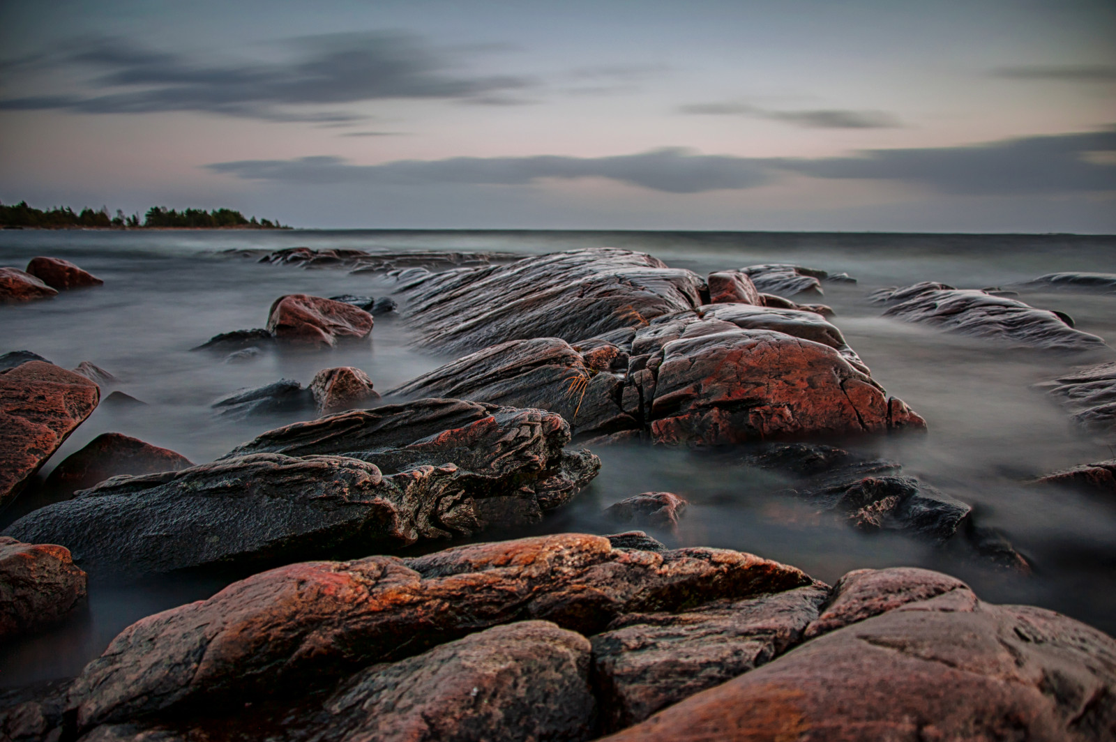 oceán, světlo, západ slunce, moře, nebe, útes, slunce, jezero, přímořská krajina, bouřka, Pohyb, voda, noc, mraky, krajina, Nikon, skály, dlouho, expozice, vítr, Švédsko, tvary, hedvábí, Karlstad, filtr, LE, pobřeží, nd, po, oblaky, movment, Hammar, Varmland, D700, sungazing, nikkor28300mm