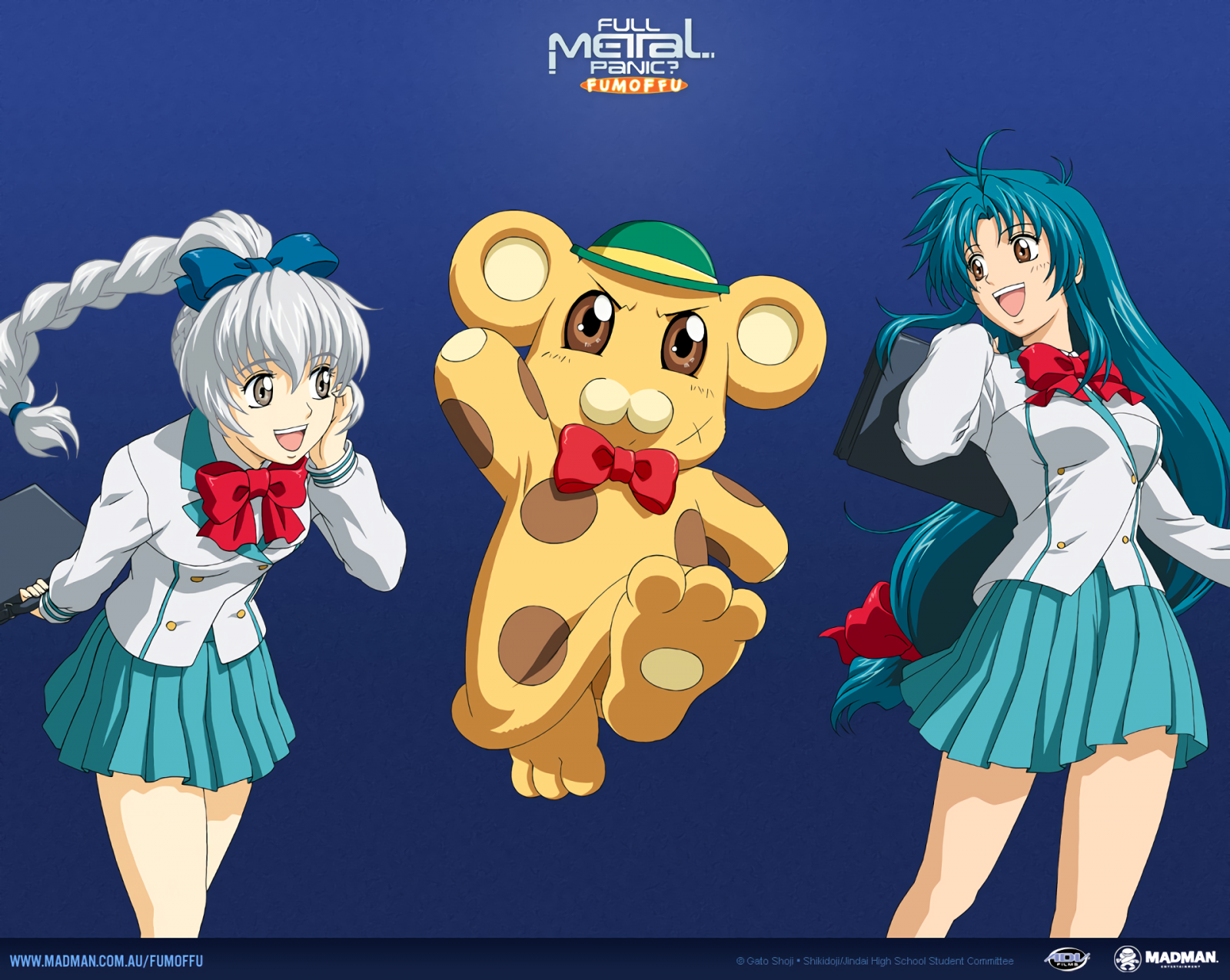 illustrazione, anime, cartone animato, Full Metal Panic, Sousuke Sagara, Chidori Kaname, Teletha Tessa Testarossa, immagine dello schermo, mangaka