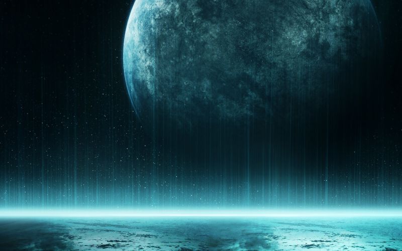 planeta, prostor, umělecká díla, Země, space art, měsíční svit planeta, prostor, umělecká díla, Země, space art, měsíční svit