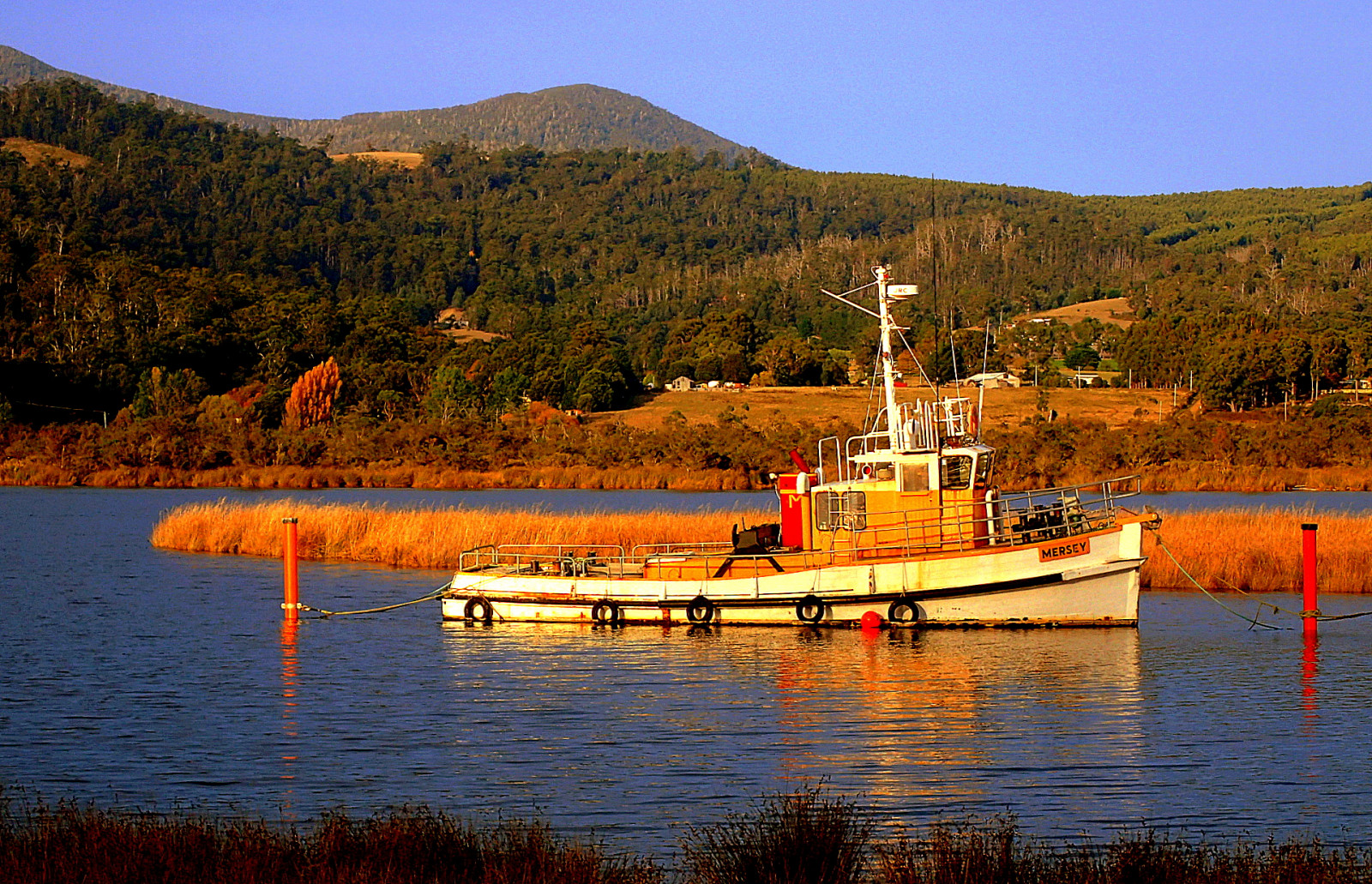 voda, řeka, loď, lodě, huonriver, afternoonglow, světlo, zářivý, scéna, scenictasmania, Tasmania, Austrálie