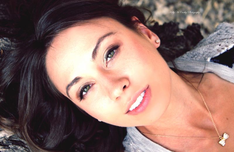 tvář, model, portrét, fotografování, bruneta, detailní