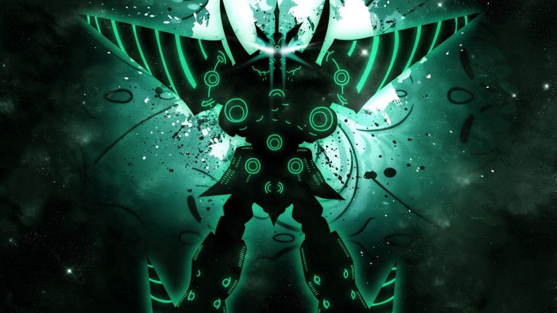 ábra, Tengen Toppa Gurren Lagann, sötétség, screenshot, háttérképként, fraktál művészeti ábra, Tengen Toppa Gurren Lagann, sötétség, screenshot, háttérképként, fraktál művészeti