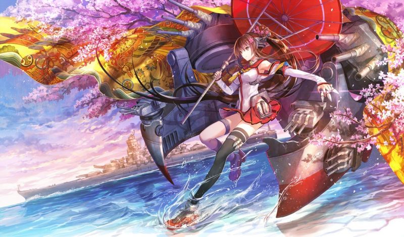 Kantai-Sammlung,Yamato KanColle,1440x845 px
