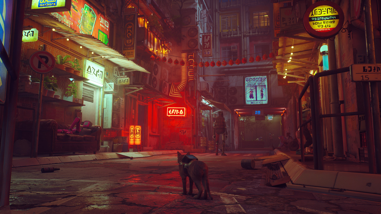 vagante, cyberpunk, città, distopico, gatti, videogiochi
