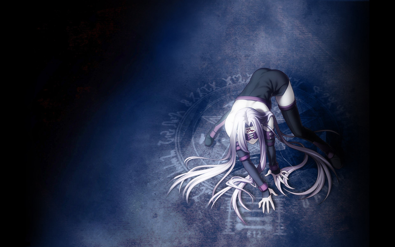 illustration, Anime piger, blå, Fate Stay Night, Rider Fate Stay Night, lys, mørke, skærmbillede, computer tapet, specielle effekter