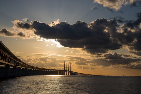 sunlight, sunset, sea, reflection, sky, bay