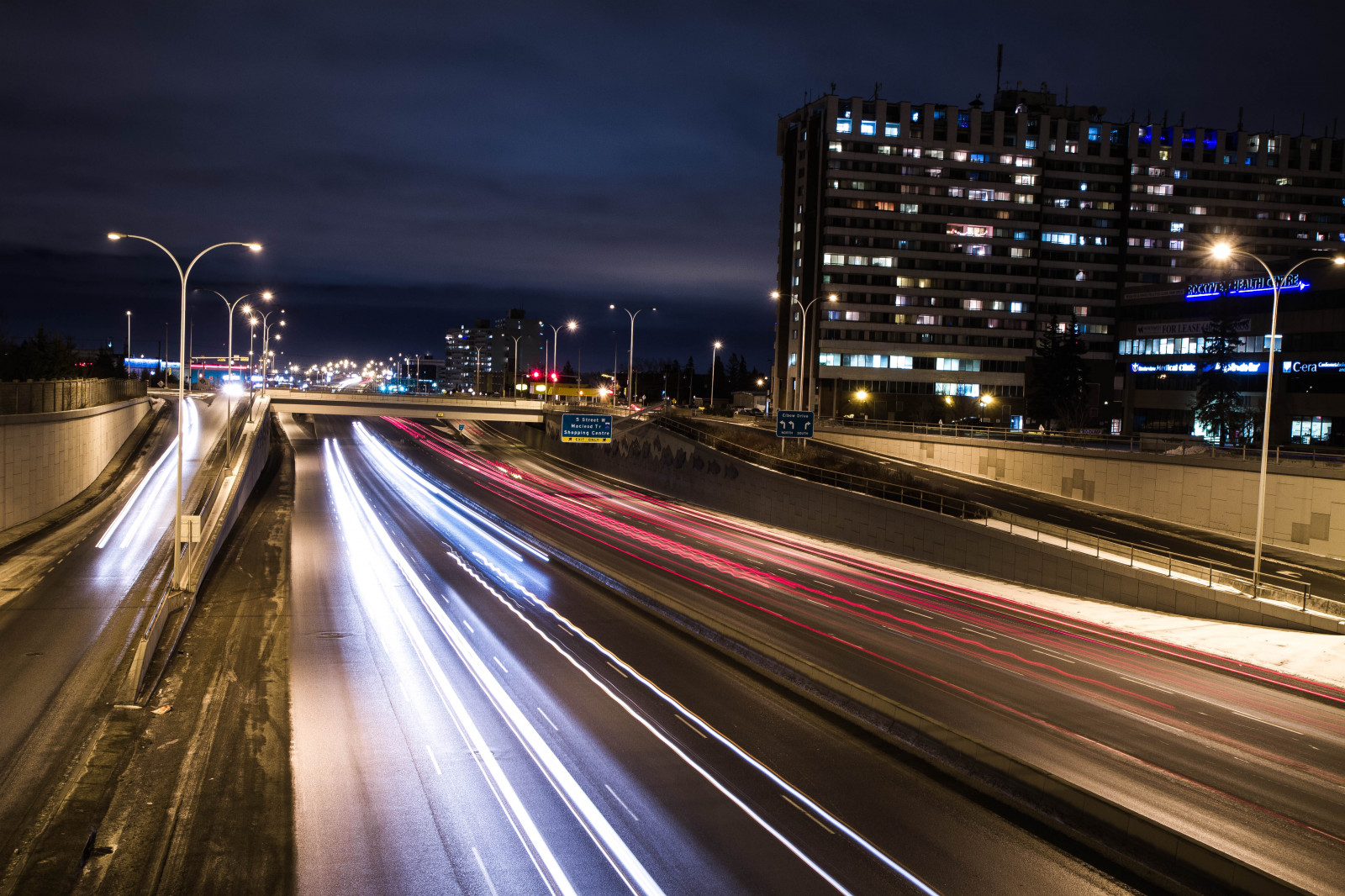 Wallpaper Canada, Calgary, Alberta, lighttrails, yyc, latenightwalks