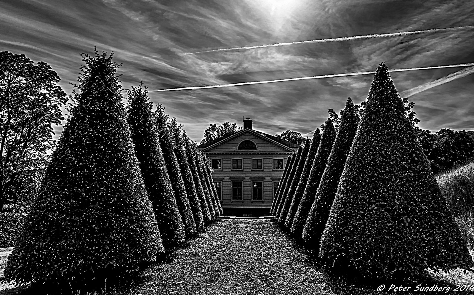 stromy, tělesné, slunce, Dům, hrad, mraky, kontrast, okázalý, Pohled, Göteborg, m lndal