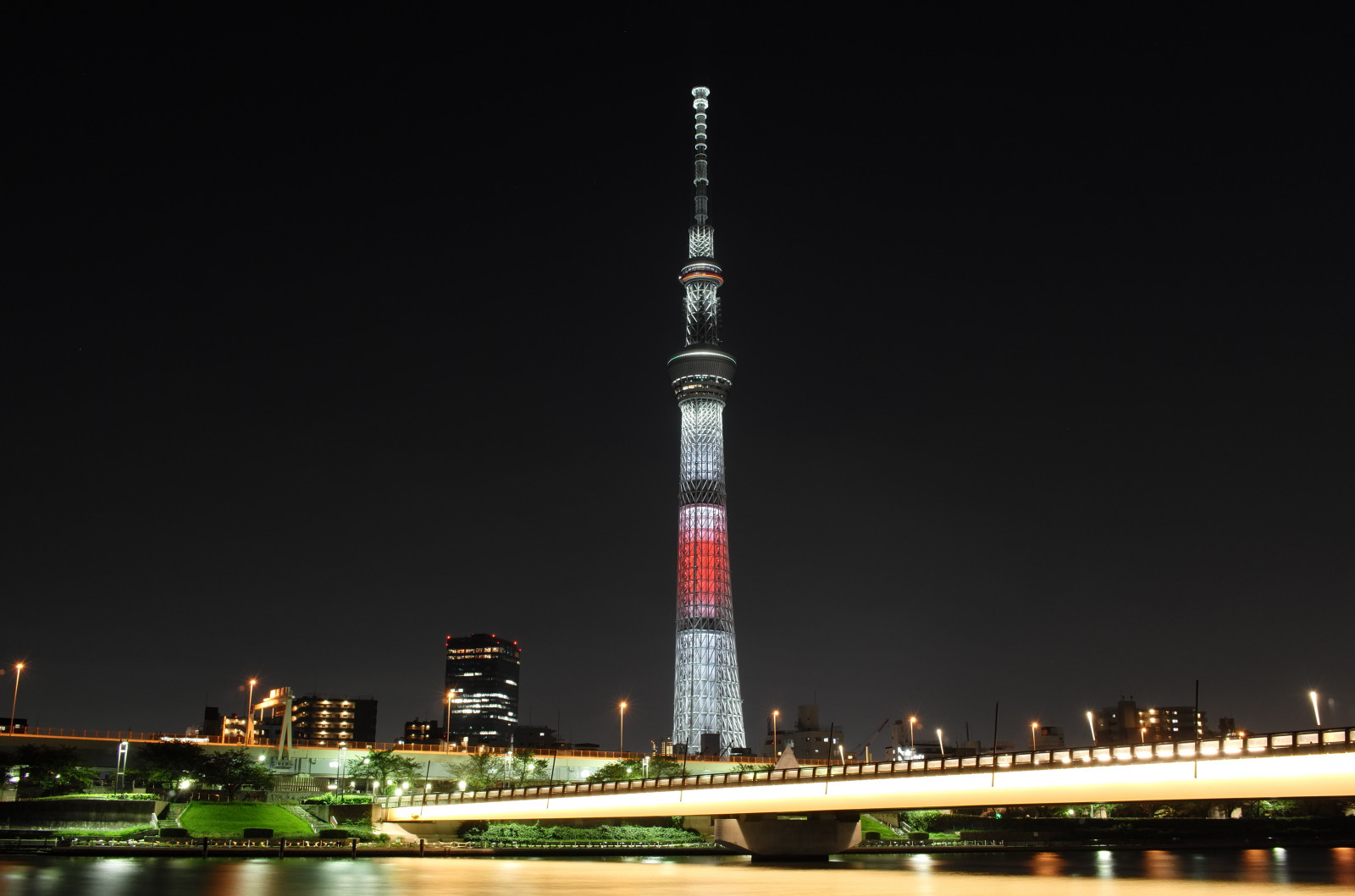 Japonsko, město, panoráma města, noc, architektura, panoráma, mrakodrap, věž, Leica, Tokio, jp, Skytree, mrak, zakalený, osvětlené, osvětlení, CC, T, mezník, Tokyo Sky Tree, leicat, Summicron, CreativeCommons, summicron235, 235, japansesnationalflag, olympijský, lidské osídlení