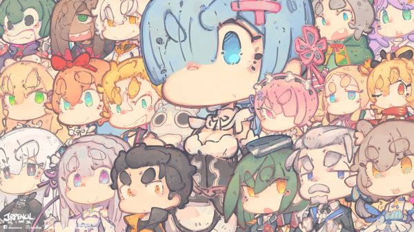 jr pencil,Re Zero Kara Hajimeru Isekai Seikatsu,Rem Re Zero,Emilia Re Zero,Natsuki Subaru,pack re zero