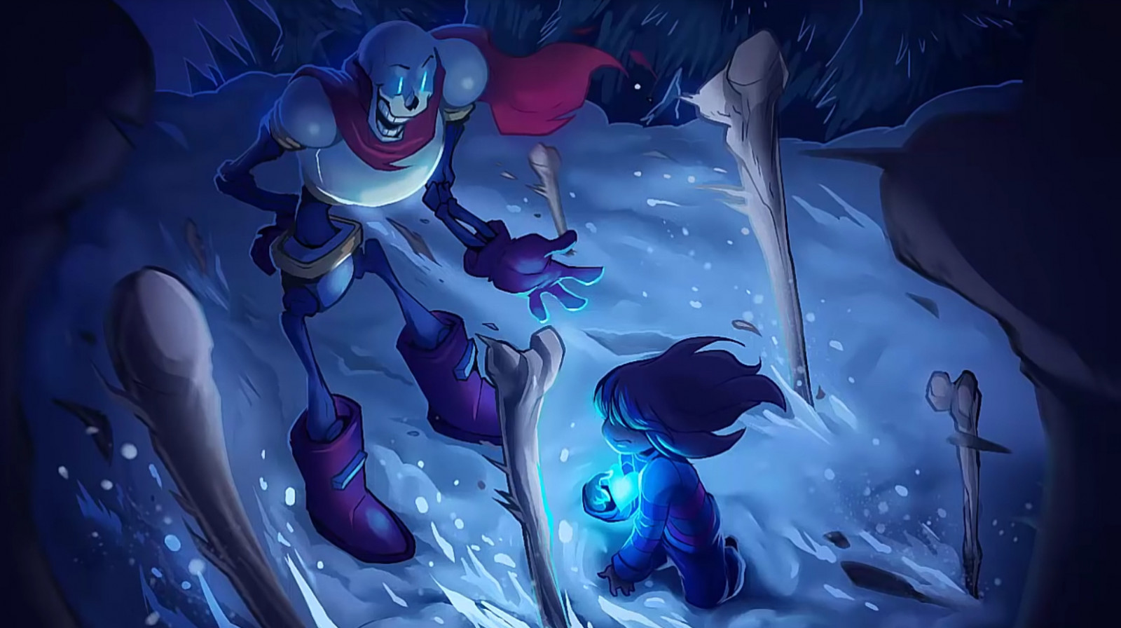 Undertale, Tobyfox, Papyrus, dovádět, Frisk Undertale